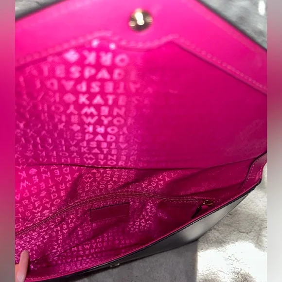 Kate Spade Black Envelope Clutch - Picture 6 of 8